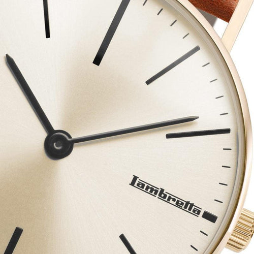 Cesare 42 Cuero Oro Crema Cognac - Lambretta Watches - Lambrettawatches