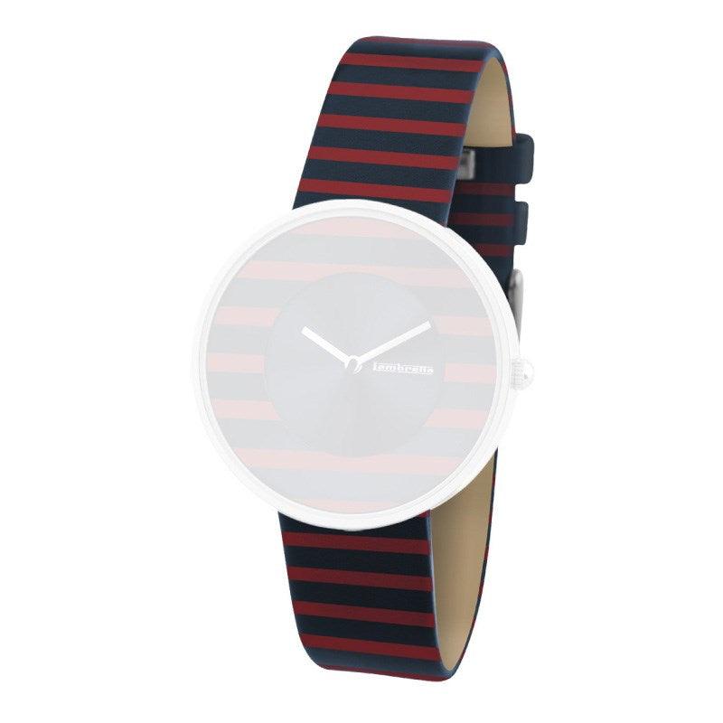 Correa de cuero Cielo Stripes Red (18mm) - Lambretta Watches - Lambrettawatches