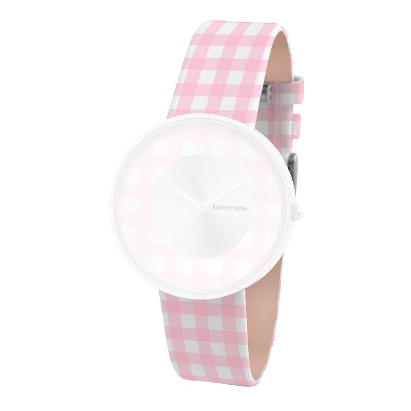 Correa de cuero Cielo Vichy Pink (18mm) - Lambretta Watches - Lambrettawatches