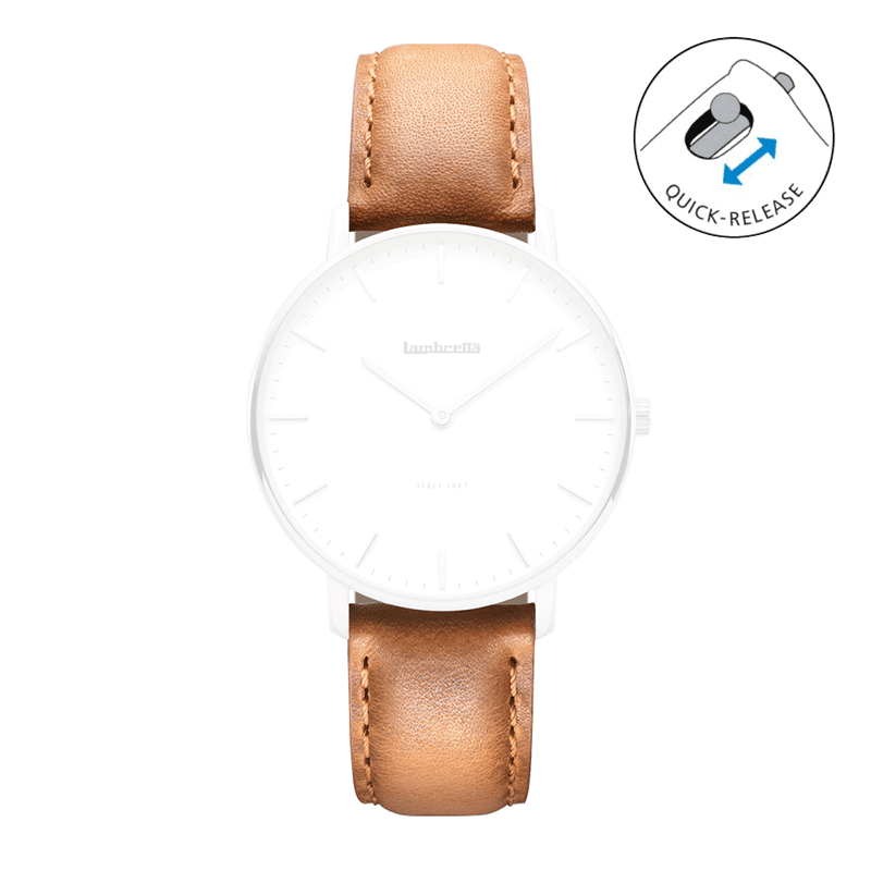 Correa de cuero Classico Tan (18mm) - Lambretta Watches - Lambrettawatches