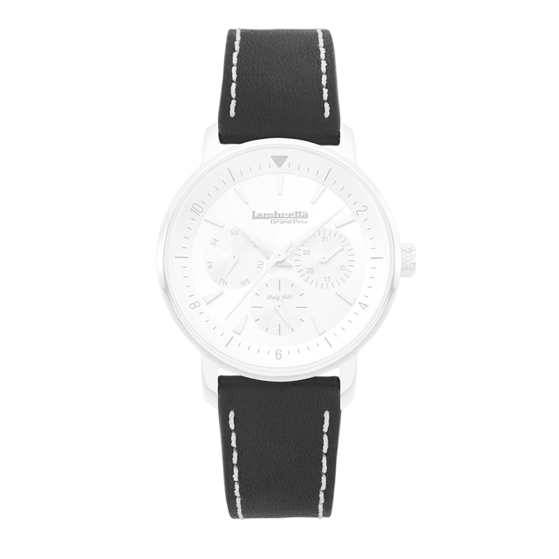 Correa de cuero negro Imola (18mm) - Lambretta Watches - Lambrettawatches
